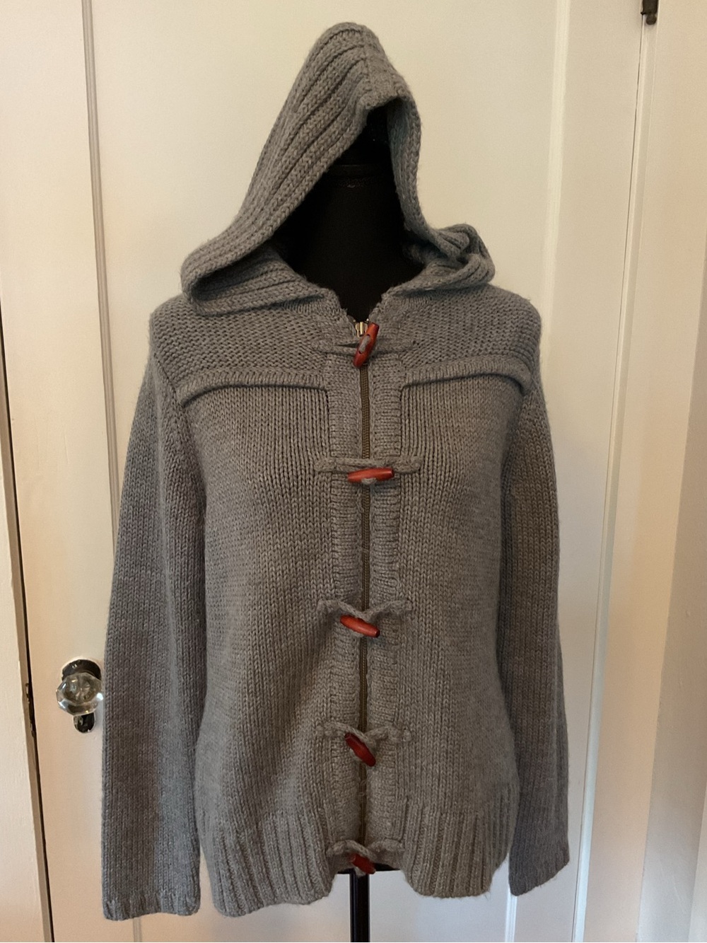 Eddie Bauer toggle zip sweater hoodie